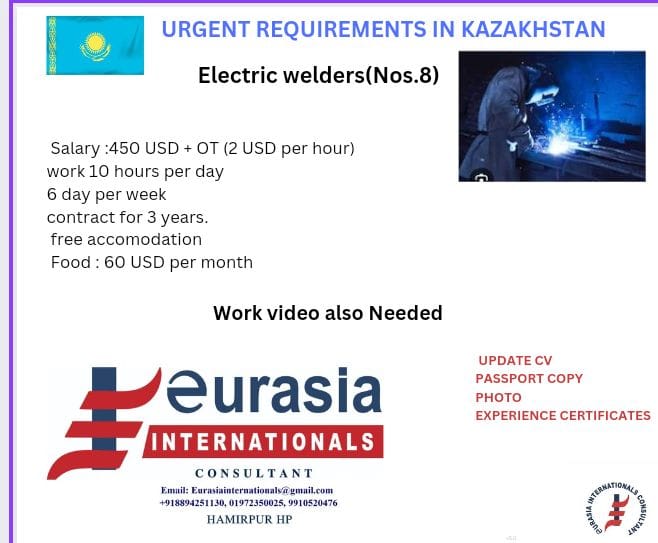 URGENT REQURMENT in KYRGYZSTAN