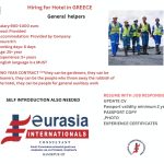 HIRING FOR GENERAL HELPER  IN GREECE